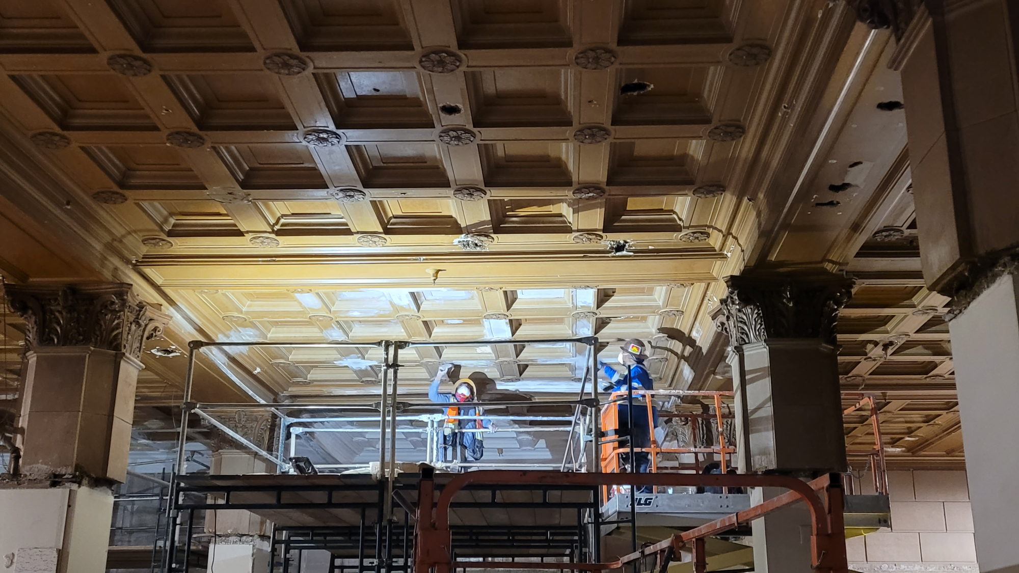 Primer application on damaged areas